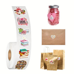 500pcs Book Stickers Roll Reading Stickers For Water Bottles
