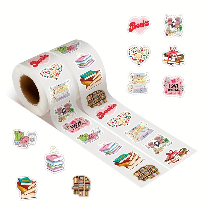 500pcs Book Stickers Roll Reading Stickers For Water Bottles
