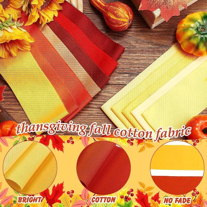 40pcs 6.48-49.99 Cm Fall Fabric Patchwork Roll Quilting Strips