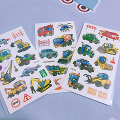 10pcs Cartoon Car Waterproof Temporary Tattoos - Fun for All Ages