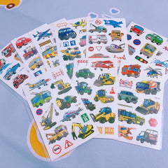 10pcs Cartoon Car Waterproof Temporary Tattoos - Fun for All Ages