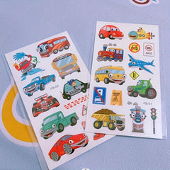 10pcs Cartoon Car Waterproof Temporary Tattoos - Fun for All Ages