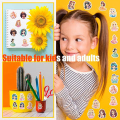 100pcs Princess Stickers School Bag Decoration Stickers