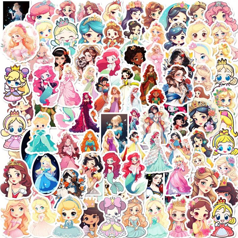 100pcs Princess Stickers School Bag Decoration Stickers