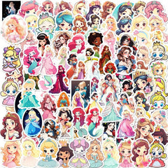 100pcs Princess Stickers School Bag Decoration Stickers