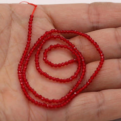 Natural Red Spinel Large Beads 16-Inch Strand