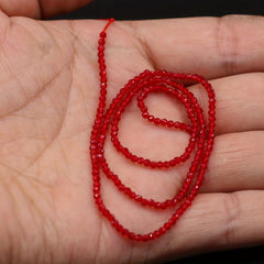 Natural Red Spinel Large Beads 16-Inch Strand