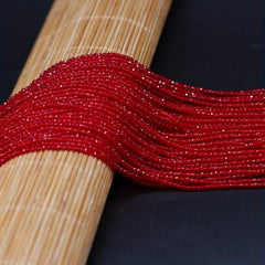 Natural Red Spinel Large Beads 16-Inch Strand