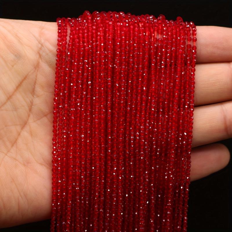 Natural Red Spinel Large Beads 16-Inch Strand