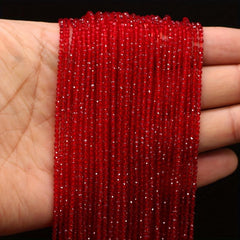 Natural Red Spinel Large Beads 16-Inch Strand