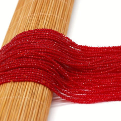 Natural Red Spinel Large Beads 16-Inch Strand