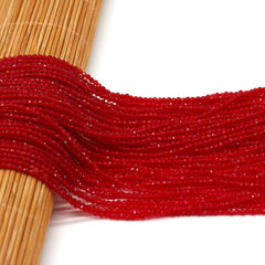 Natural Red Spinel Large Beads 16-Inch Strand