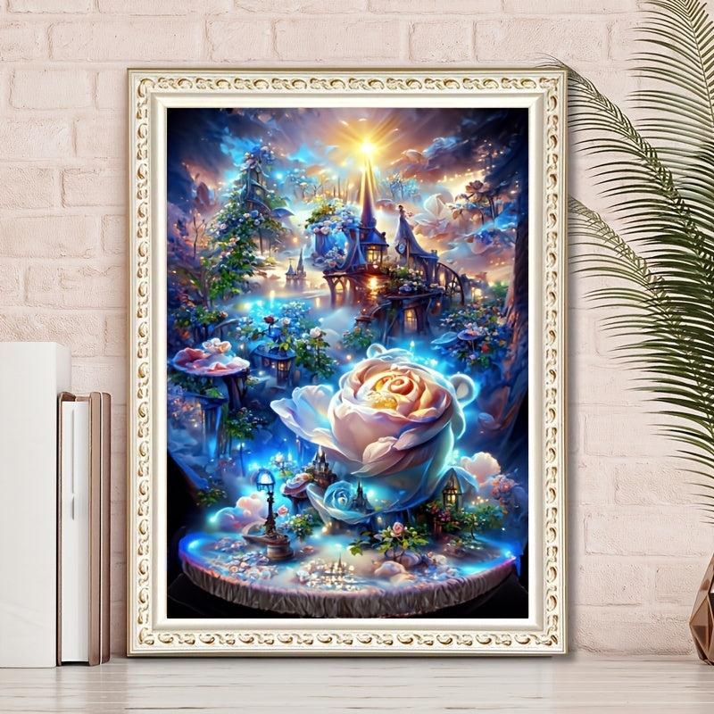 5D Rhinestone Diamond Painting Rose Castle DIY Decoration