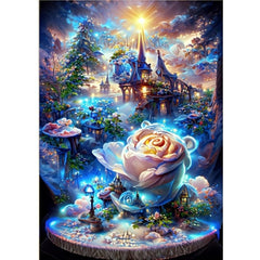 5D Rhinestone Diamond Painting Rose Castle DIY Decoration