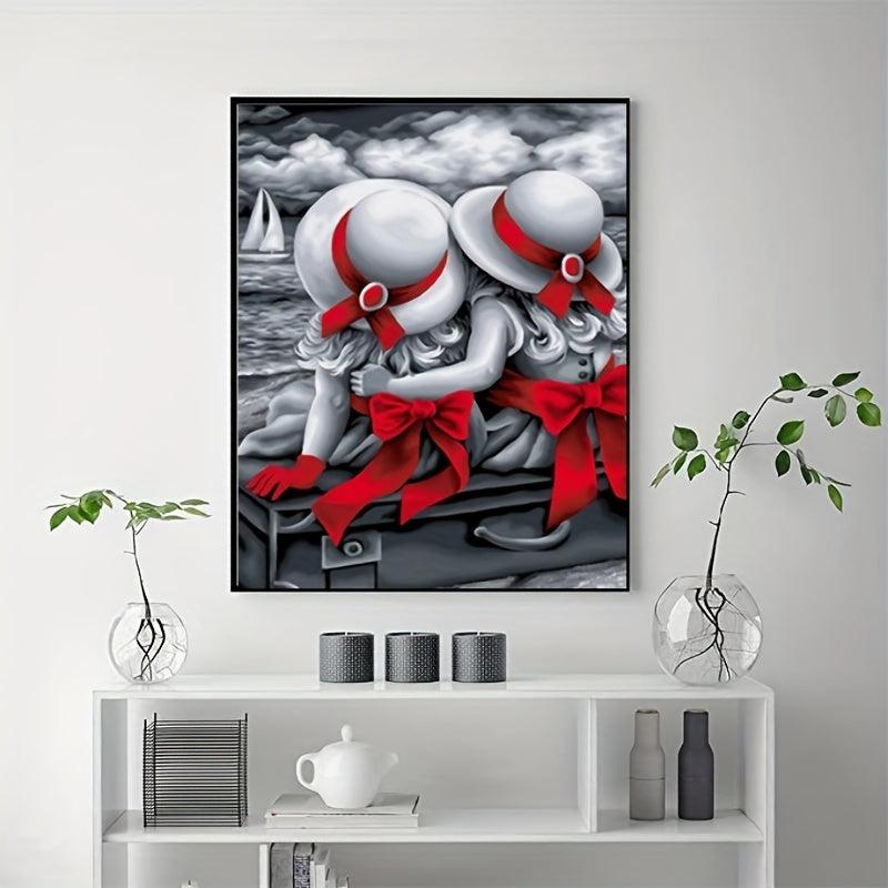 DIY 5D Diamond Painting Cartoon Artwork Home Wall Decor Perfect Gift Sister