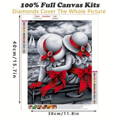 DIY 5D Diamond Painting Cartoon Artwork Home Wall Decor Perfect Gift Sister