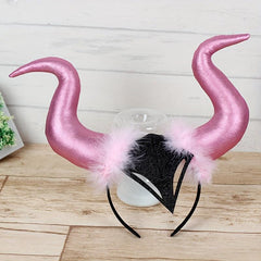 Halloween Demon Bullhorn Head Buckle Hair Hoop Party Prop