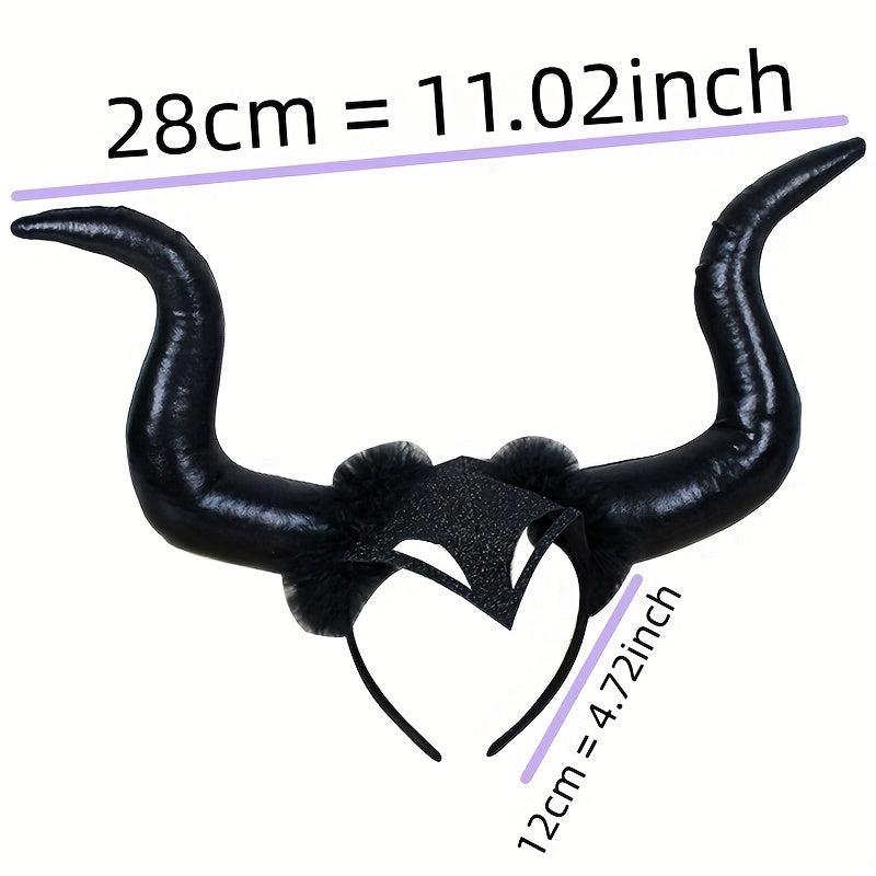 Halloween Demon Bullhorn Head Buckle Hair Hoop Party Prop