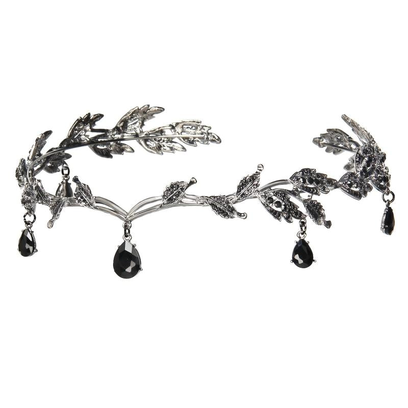 Crystal Leaves Tiaras Crowns Fairy Costume Jewelry Vintage Headpiece