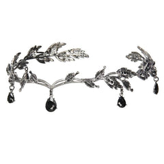 Crystal Leaves Tiaras Crowns Fairy Costume Jewelry Vintage Headpiece
