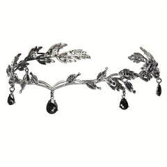 Crystal Leaves Tiaras Crowns Fairy Costume Jewelry Vintage Headpiece
