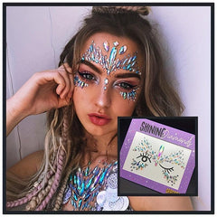 3D Crystal Tattoo Sticker Drill Stickers Masquerade Face Decoration