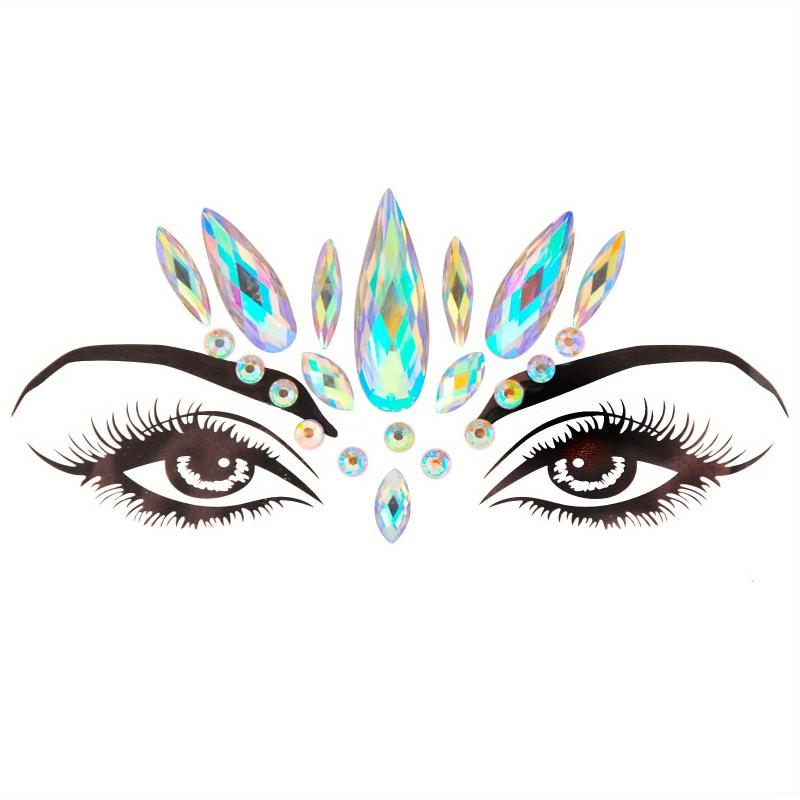 3D Crystal Tattoo Sticker Drill Stickers Masquerade Face Decoration