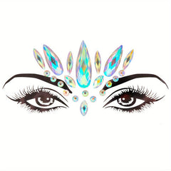 3D Crystal Tattoo Sticker Drill Stickers Masquerade Face Decoration