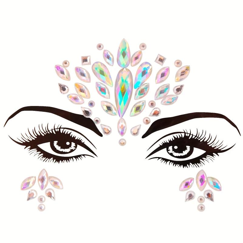 3D Crystal Tattoo Sticker Drill Stickers Masquerade Face Decoration