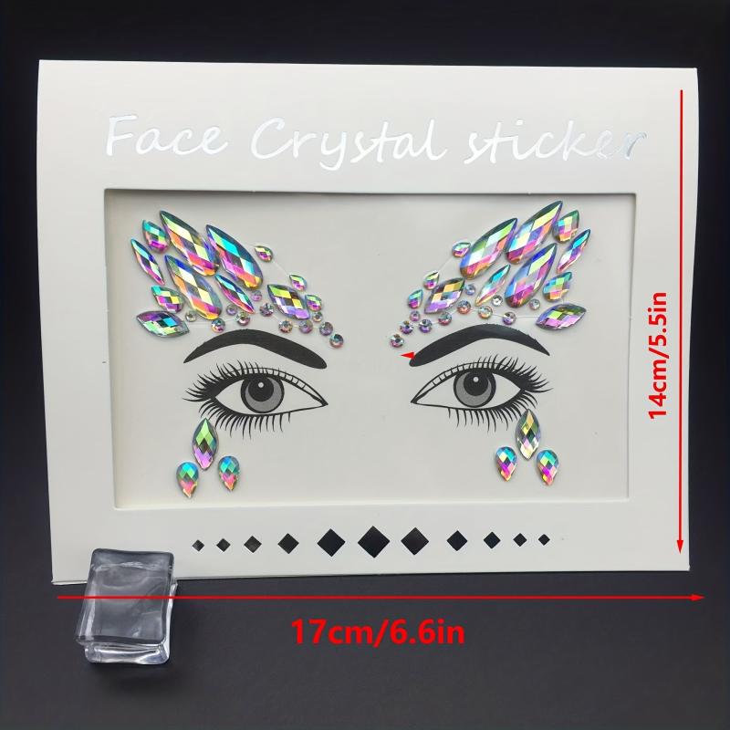 3D Crystal Tattoo Sticker Drill Stickers Masquerade Face Decoration