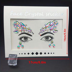 3D Crystal Tattoo Sticker Drill Stickers Masquerade Face Decoration