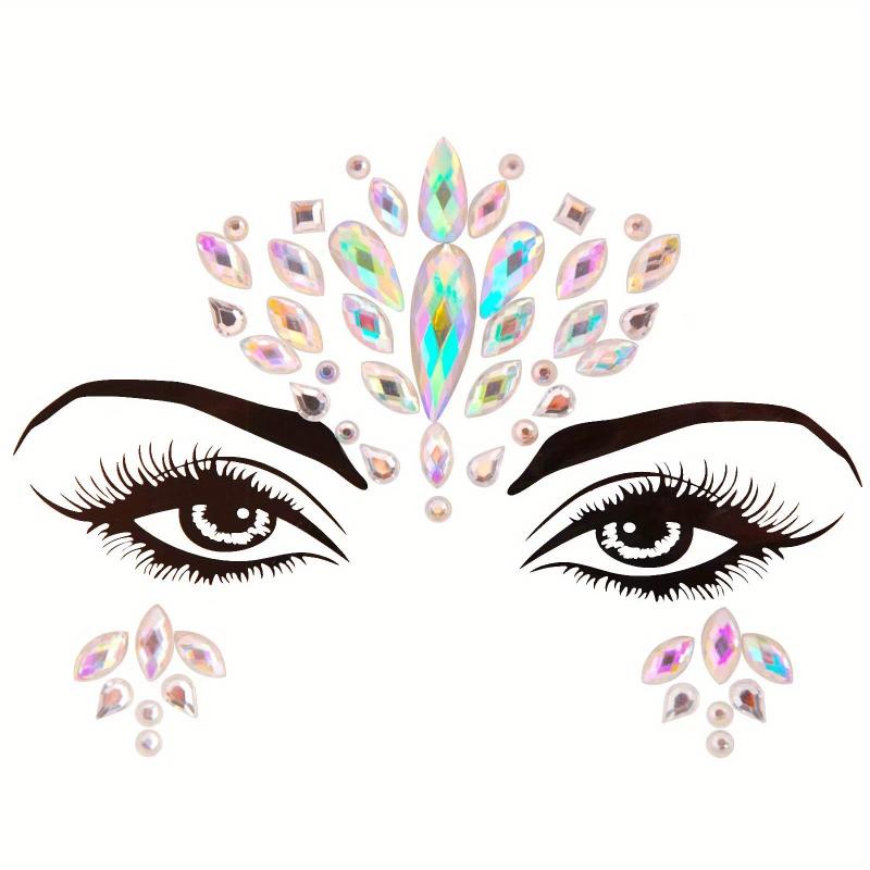 3D Crystal Tattoo Sticker Drill Stickers Masquerade Face Decoration