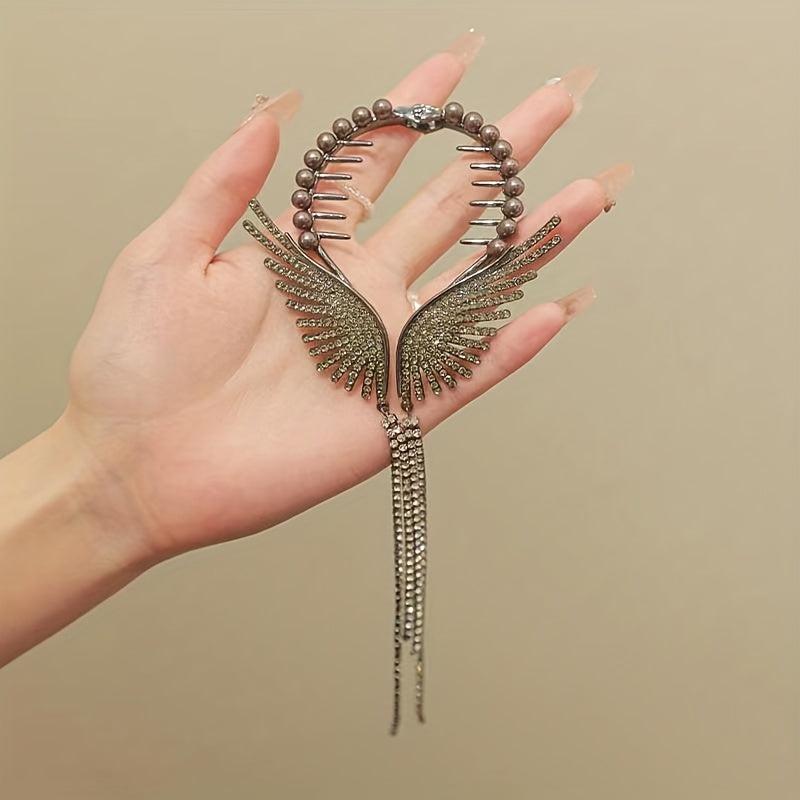 Angel Wings Rhinestone Hair Clips Ideal Gift For Women