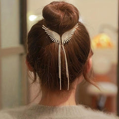 Angel Wings Rhinestone Hair Clips Ideal Gift For Women