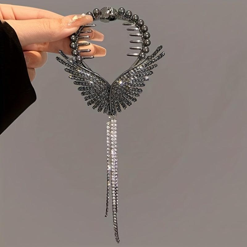 Angel Wings Rhinestone Hair Clips Ideal Gift For Women