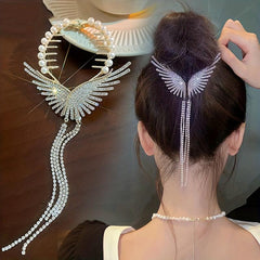 Angel Wings Rhinestone Hair Clips Ideal Gift For Women