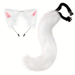 Halloween Party Fox Tail Wolf Tail Plush Animal Ear Headband