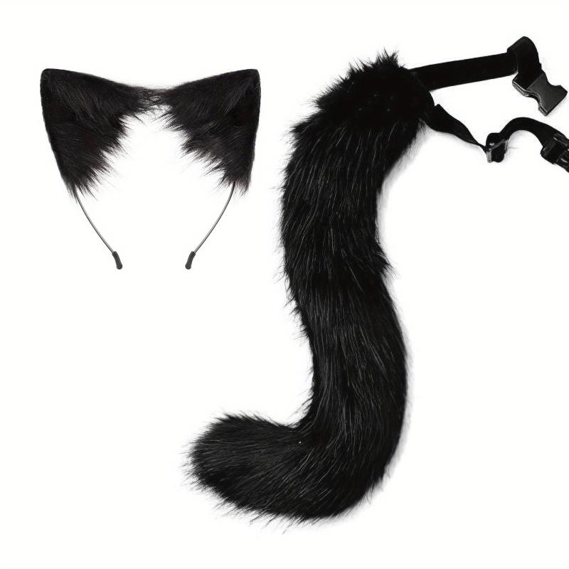 Halloween Party Fox Tail Wolf Tail Plush Animal Ear Headband