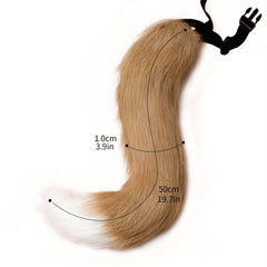 Halloween Party Fox Tail Wolf Tail Plush Animal Ear Headband