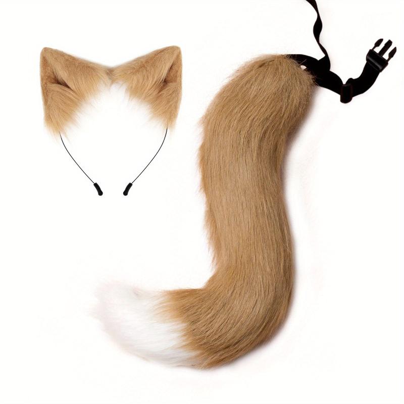 Halloween Party Fox Tail Wolf Tail Plush Animal Ear Headband