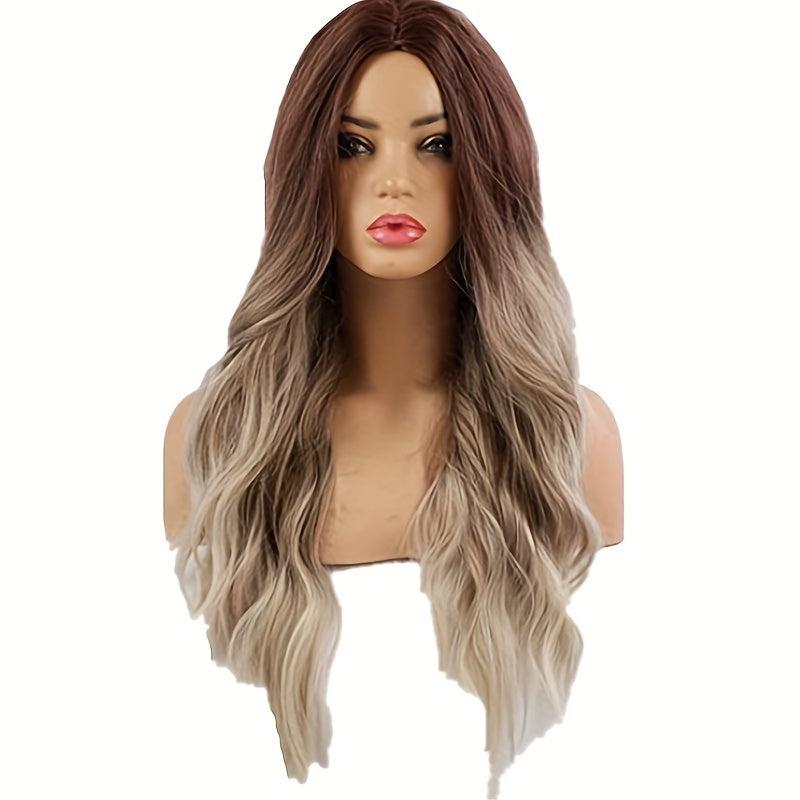 Gradient Long Curly Wig For Women Daily Party Holiday Costume Cosplay Props