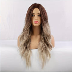Gradient Long Curly Wig For Women Daily Party Holiday Costume Cosplay Props