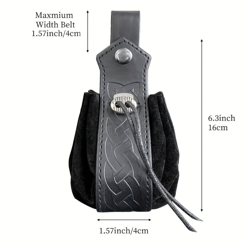 Viking Style PU Leather Medieval Bag Retro Waist Bag Set