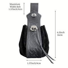 Viking Style PU Leather Medieval Bag Retro Waist Bag Set