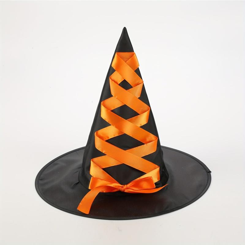 Lace Strapped Halloween Witch Hat for Party Decors