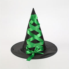 Lace Strapped Halloween Witch Hat for Party Decors