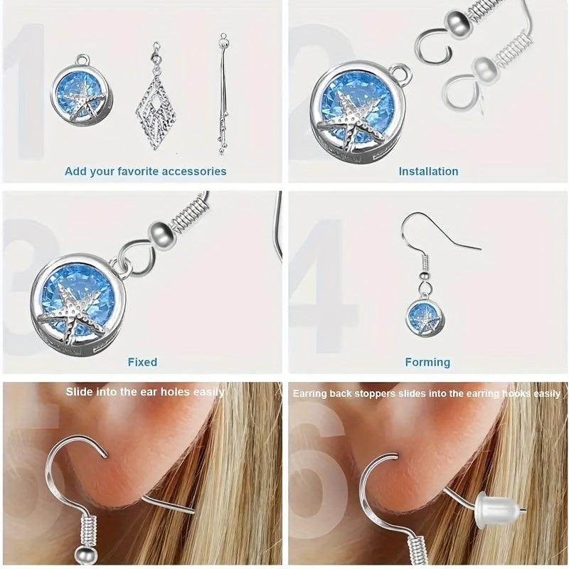300-Piece Allergy Resistant Earring Hooks & Production Kit for Sensitive Ears