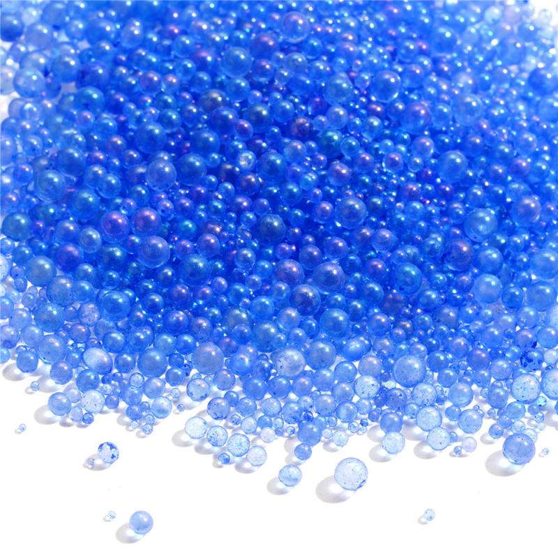 Luminous Bubble Beads Illusion Glass Round Beads DIY Nail Art Decorations
