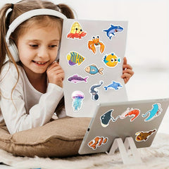 50pcs Ocean Fish Model Stickers Under The Sea Kids Vinyl Waterproof Sticker