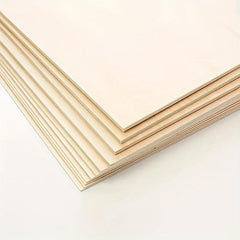 10pcs Unfinished Wooden Planks for DIY Arts & Crafts, School Projects